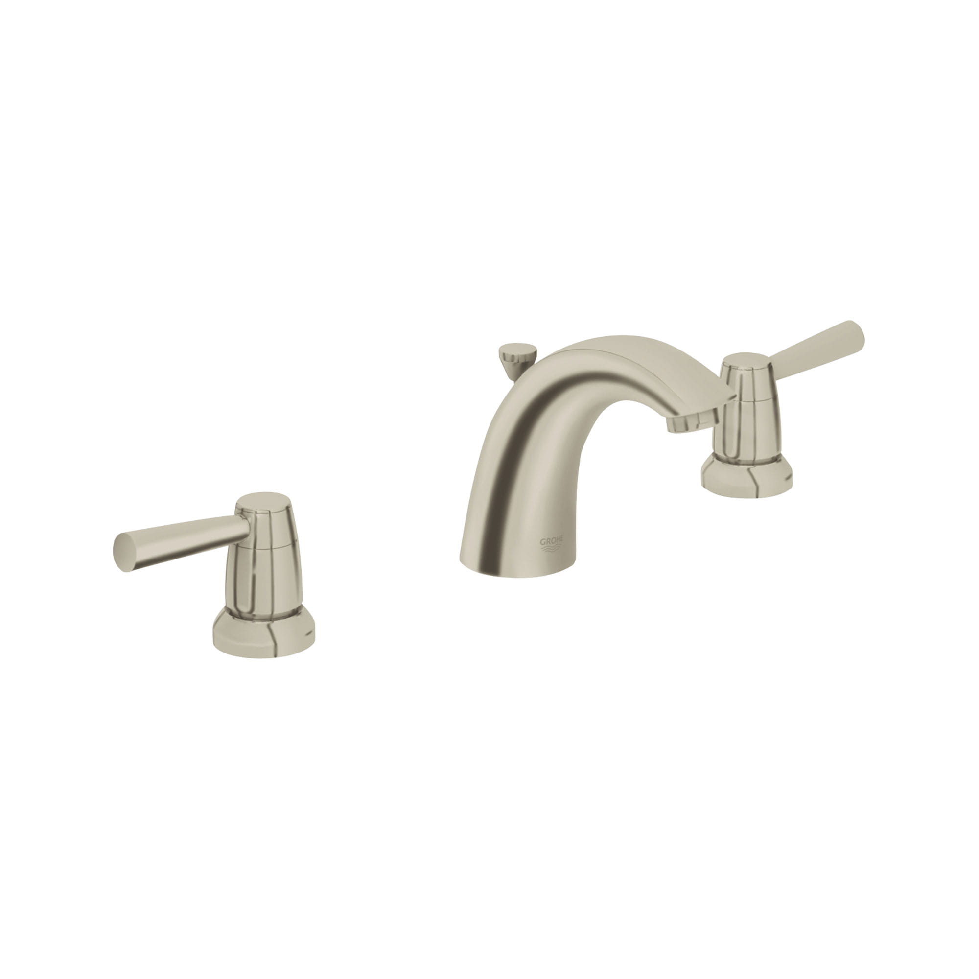 Lavatory 8 in Widespread 2 Handle Bathroom Faucet   12 GPM GROHE BRUSHED NICKEL